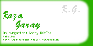 roza garay business card